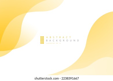 Yellow vector curve modern background with white space for text and message. concept design