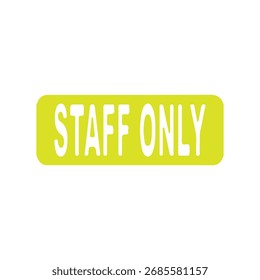 Diseño de Vector amarillo para la etiqueta del personal solamente