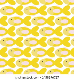 Yellow vector fish pattern design