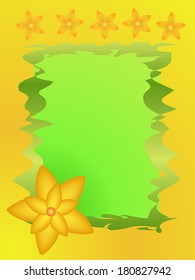 yellow vector flower illustration card
