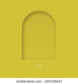 yellow vector Frame Design with 3d effect for your presentations
