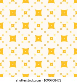 Yellow vector geometric texture. Abstract seamless pattern with small perforated squares. Funky minimal colorful background. Elegant repeat design for prints, decor, fabric, textile, linens, bedding