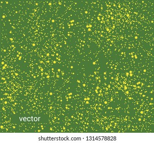 Yellow vector glowing spotlights on a green background, EPS 10