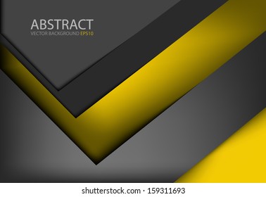 yellow vector gray background angle triangle dimension 3d overlap grey graphic message board for text and message design frame line shadow for modern web design