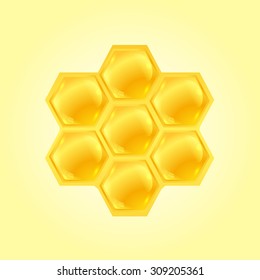 Yellow vector honeycomb symbol