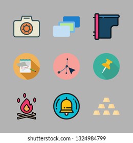 yellow vector icon set