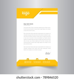 Yellow Vector Letter Head Design Template
