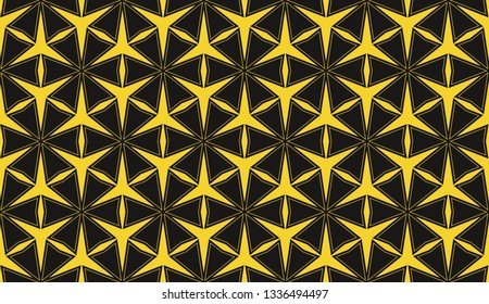 Yellow . Vector luxury abstract background. Vector seamless pattern