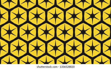 Yellow . Vector luxury abstract background. Vector seamless pattern