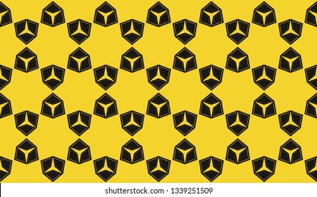 Yellow . Vector luxury abstract background. Vector seamless pattern