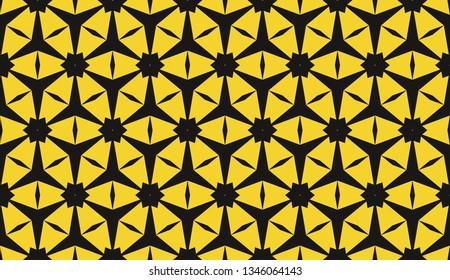 Yellow . Vector luxury abstract background. Vector seamless pattern