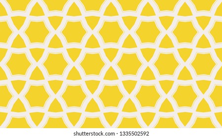 Yellow . Vector luxury abstract geometric background. Vector seamless pattern