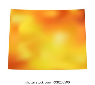 Yellow vector map of state Wyoming. Isolated illustration on white background