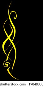 yellow vector ornate