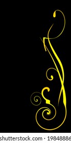 yellow vector ornate