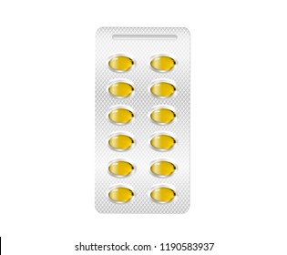 Yellow vector pills.