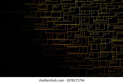 Yellow vector polygonal illustration, which consist of rectangles. Rectangular pattern for your business design. Geometric background in Origami style with gradient. 