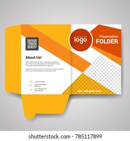 Yellow Vector Presentation Folder Design