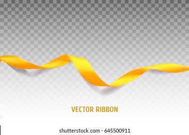 Yellow Vector Ribbon