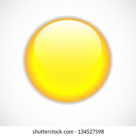 Yellow vector round blank button