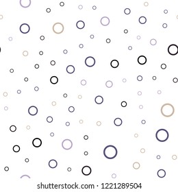  Yellow vector seamless texture with disks. Blurred decorative design in abstract style with bubbles. Beautiful design for your business advert.