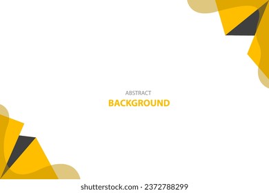 Yellow vector shape modern background with white space for text and message. concept design