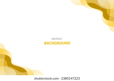 Yellow vector shape modern background with white space for text and message. concept design