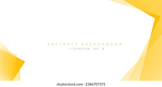 Yellow vector shape modern background with white space for text and message. concept design