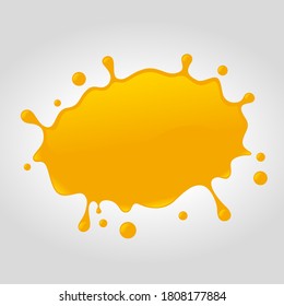 Yellow vector splash.Vector yellow illustration of yellow splat.