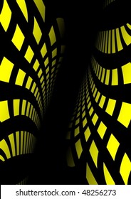 Yellow vector squared tunnel