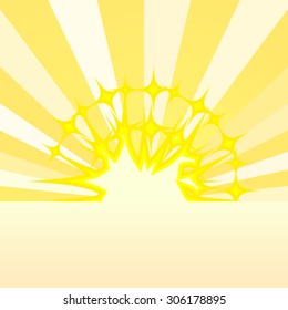 Yellow vector starburst