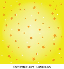 
Yellow vector texture with orange. Abstract illustration with colored stars and circles in nature style. Design for posters, website banners.