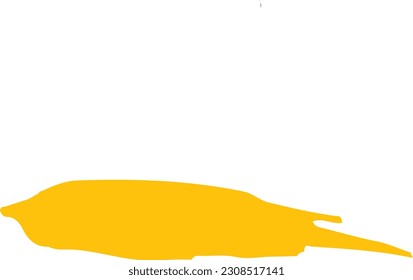 Yellow vector Water brush stroke. paint brush isolated on white background
