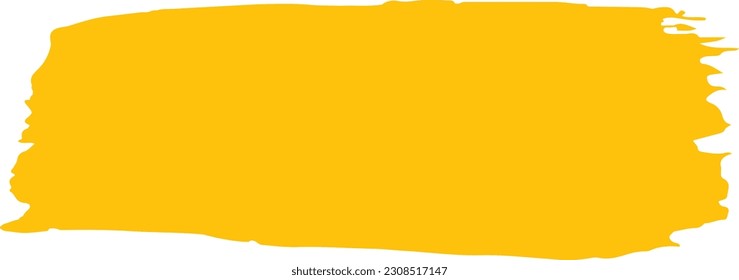 Vector Amarillo Rastreo del cepillo de agua. pincel de pintura aislado en fondo blanco