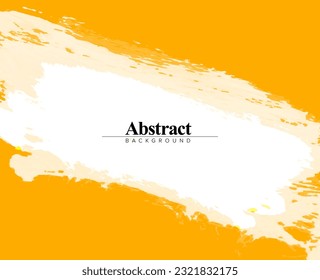 Yellow Vector watercolor brush background with place for your text - abstract banner book cover front page template or social media status template with text message