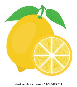 
Yellow vegetable with green leaves placed in raw form to denote lemon icon
