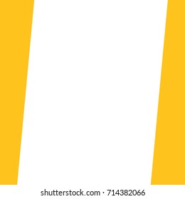 Yellow Vertical Square On White Background Using As Business Presentation, Corporate Report, Advertising, Annual Report And Banner Background.