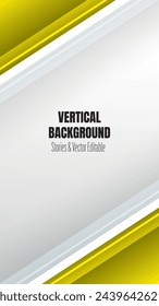 Yellow Vertical Stories Desing Vector Background