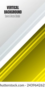 Yellow Vertical Stories Desing Vector Background