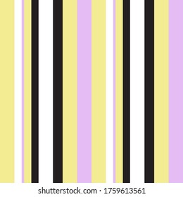 Yellow vertical striped seamless pattern background suitable for fashion textiles, graphics