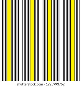 Yellow vertical striped seamless pattern background suitable for fashion textiles, graphics