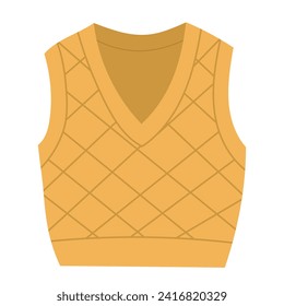 yellow vest in flat style, vector