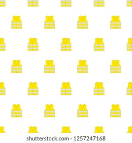 yellow vest seamless pattern on white background. flat cartoon illustration easy to edit and customize. eps 10