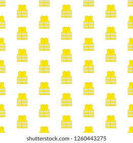 yellow vest seamless pattern on white background. flat cartoon illustration easy to edit and customize. eps 10