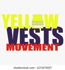Yellow vests movement or yellow jackets vector