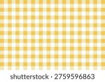 Yellow Vichy Background. Gingham Seamless Pattern. Tartan Plaid Wallpaper.