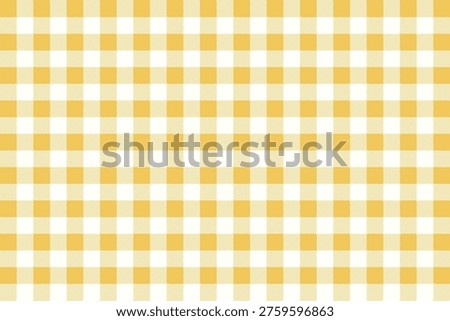 Yellow Vichy Background. Gingham Seamless Pattern. Tartan Plaid Wallpaper.