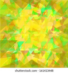 yellow vintage background from triangles . Vector