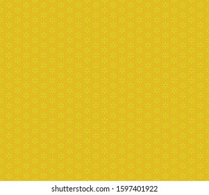 Yellow vintage simple stylized flowers pattern