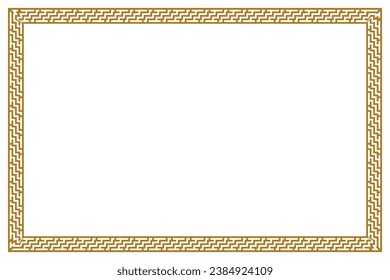 yellow vintage wedding invitation card islamic page certificate border line pattern illustration frame rectangle
